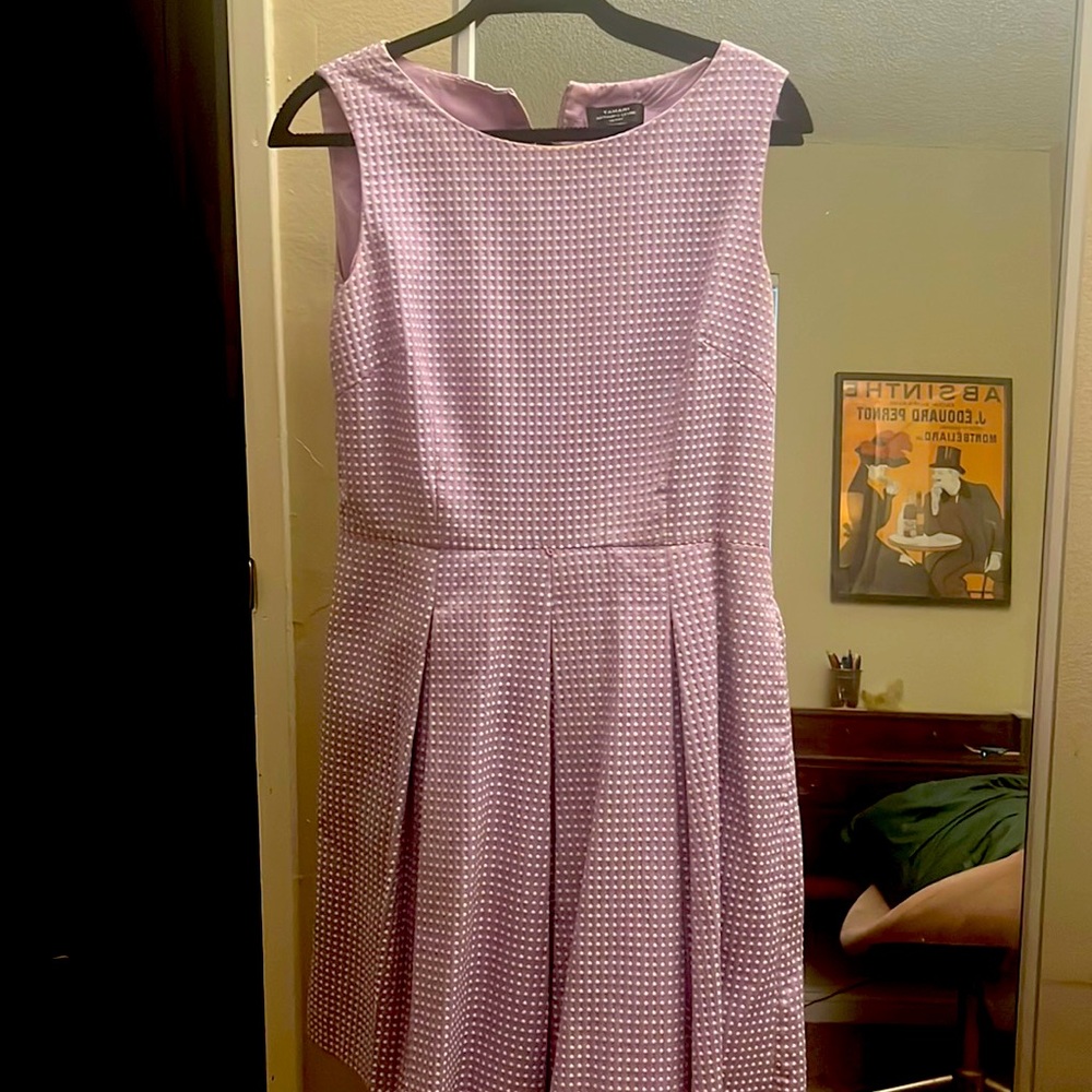 Beautiful Tahari lavender polka dot dress
